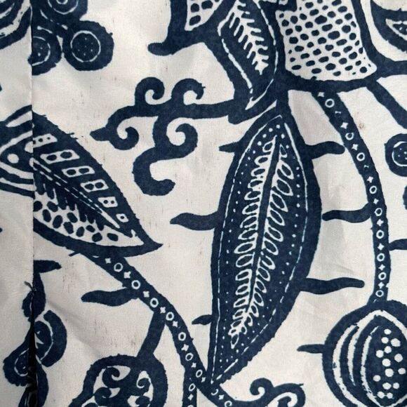 The Upside Womens Jacket 8 Blue Floral Batik Serena Anorak Hooded Gorpcore - Picture 11 of 11